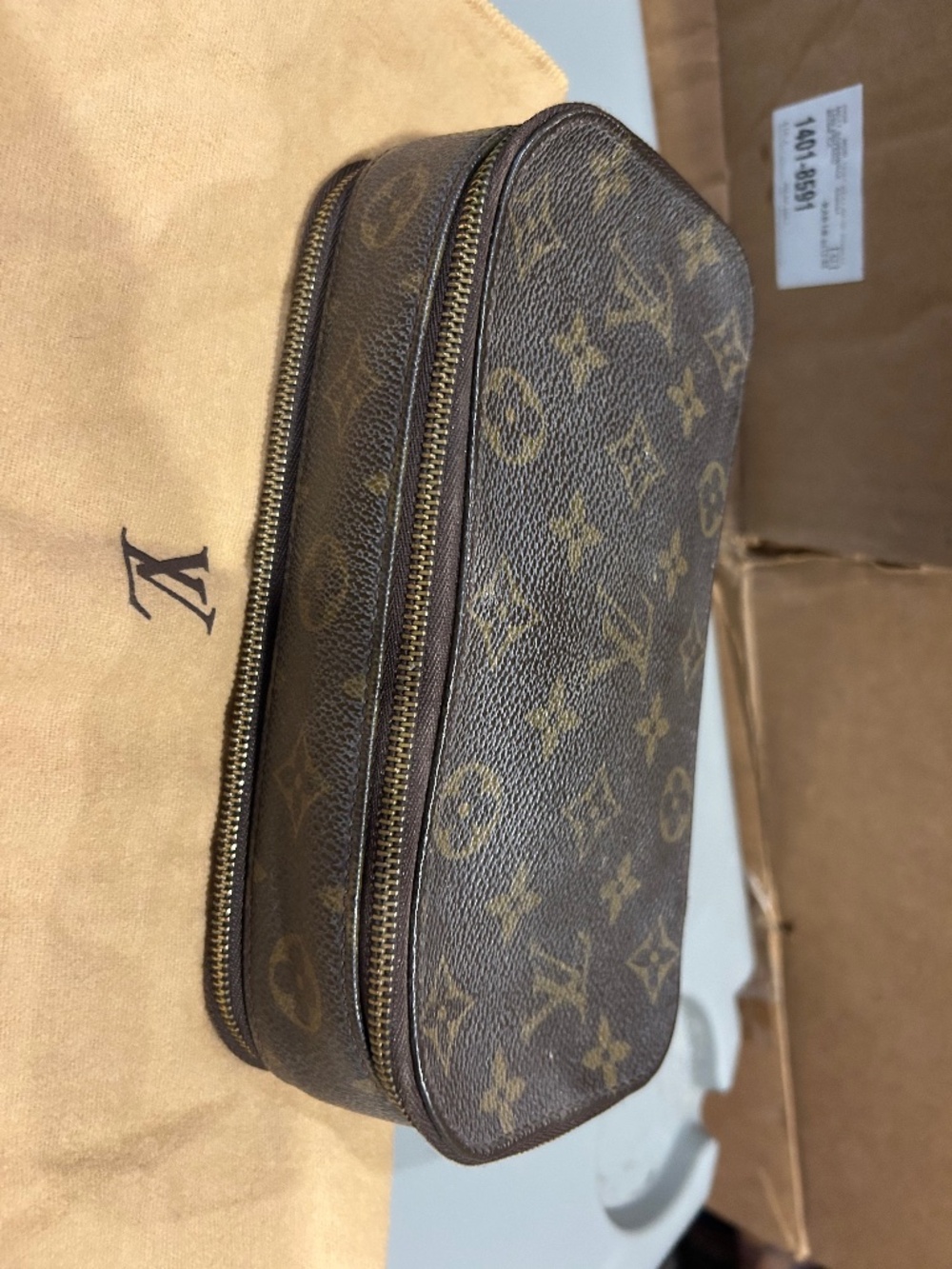 RARE🤎🧡 Authentic Louis Vuitton Double Zip jewelry/makeup Cube🧡🤎